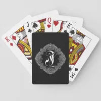 Elegant Goth Initial J Poker Cards