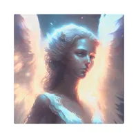 Mystical Blue Eyed Angel Metal Print