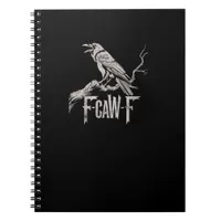 F-Caw-F Crow Pun Funny Bird Cawing Grunge Back Tri Notebook