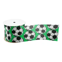 Soccer Football Balls Sports Satin Ribbon