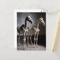 Two Skeletal Horses Postcard