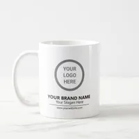 Customized Business Logo Minimalist White Ceramic Coffee Mug