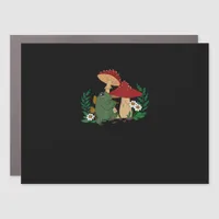 Cute Frog Playing Flute Cottagecore  Goblincore Ae Car Magnet