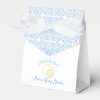 Ciao Baby! Lemon Blue Italian Baby Shower Favor Boxes
