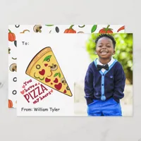 Pizza My Heart Classroom Photo Valentines Day  Holiday Card