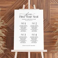 4 Tables Welcome Seating Chart Foam Board