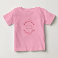 Editable Made in Kansas Stamp of Approval Baby T-Shirt