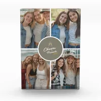 Modern Elegant Best Friends Stylish Besties Chic Photo Block