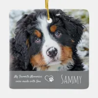 Pet Memorial - Favorite Memories Quote - Pet Loss Ceramic Ornament