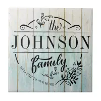 Family Name Monogrammed Family Reunion Ceramic Tile