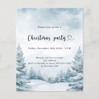 Winter forest snow Christmas Party Invitation