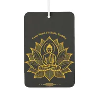 Golden Buddha Amidst Blooming Lotus Flowers Air Freshener