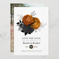 Vintage Gothic Wedding Save the Date Photo