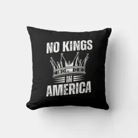 No Kings In America United States Independence Vin Throw Pillow