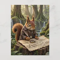 Cute Squirrel Explorer Postcard
