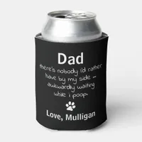 Funny Personalized Pet Photo Dog Dad Can Cooler