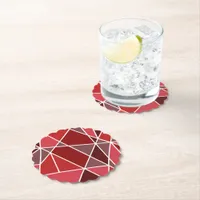 Elegant Geometrical Wedding Paper Coaster