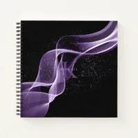 Light Wave and Stardust Monogram Lavender ID781 Notebook