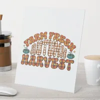 Farm Fresh Autumn Harvest Pedestal Sign