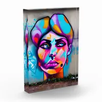 Colorful Graffiti Art | Beautiful Woman Photo Block