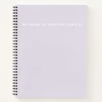 Book of Positive Aspects Simple Notebook