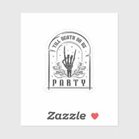 Till Death Do Us Party Retro Bachelorette Design Sticker
