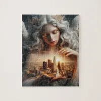 Golden Tears for the City of Angels Jigsaw Puzzle