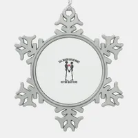 Till Death Do Us Part Valentine Minimal Aesthetic Snowflake Pewter Christmas Ornament
