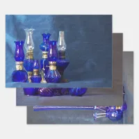 Blue Glass Group Wrapping Paper Sheets