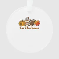 Tis The Season Thanksgiving Leaf Spice Football Fa Ornament