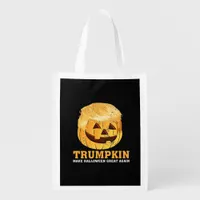 Funny  Pumpkin Trumpkin Halloween  Grocery Bag