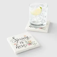 spring is here stone coaster