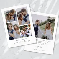 Photo Collage Wedding Thank You Card