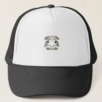 Heartagram Death Is Classic Skeleton Hand Heart Trucker Hat
