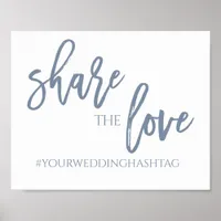 Share the Love Wedding Sign | 8x10 | Dusty Blue