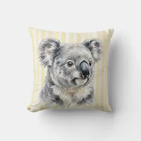 Koala Bear Watercolor Pillow Cover