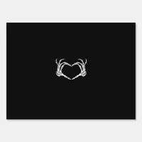 Skeleton Hands Heart Graphic Bold Impression Sign