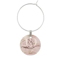 Any Anniversary Elegant Monogram Wine Charm