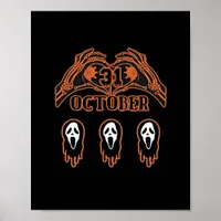 Skeleton Hands For Classic Halloween Poster