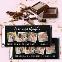 Personalized Photo Collage Love & Thanks Wedding Hershey Bar Favors