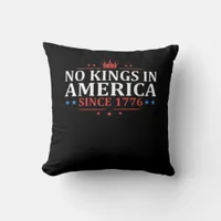 No Kings In America United States Independence Cla Throw Pillow