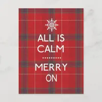 Funny Christmas All Is Calm ID588 Postcard