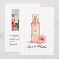 Tropical Pool Party Bachelorette Photo Thank You Card