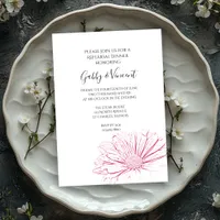 Pink Daisy Effect Floral Wedding Rehearsal Dinner Invitation