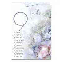 Dreamy Pastel Peonies Floral   Table Number