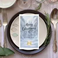 Christmas winter wonderland business logo paper guest towels