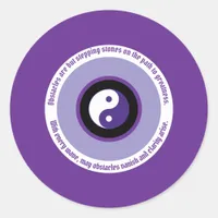 Affirm Wisdom & Imagination Purple Evil Eye Classic Round Sticker