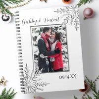 Snowflake Winter Wedding Photo Notebook