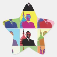 President Obama Pop Art Star Sticker