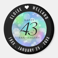 Elegant 43rd Opal Wedding Anniversary Celebration Magnet